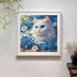 Preview: Diamond Painting Weisse Katze